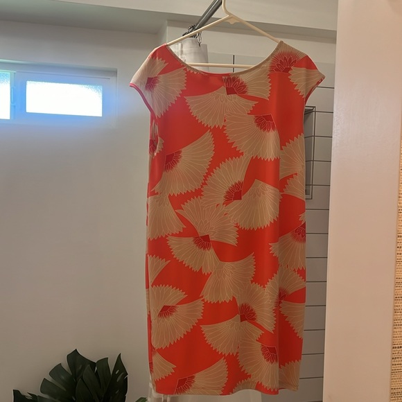 Tori Richard Red and Cream Dress - Picture 3 of 7